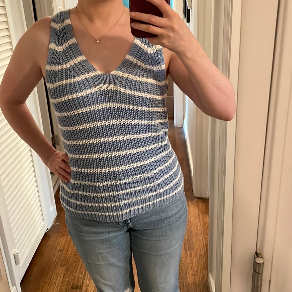 Loft striped knit tank